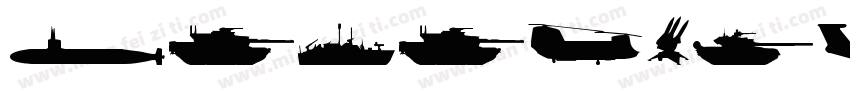 Military summer字体转换